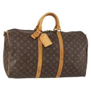 LOUIS VUITTON Monogram Keepall Bandouliere 50 Boston Bag M41416 LV Auth 149406